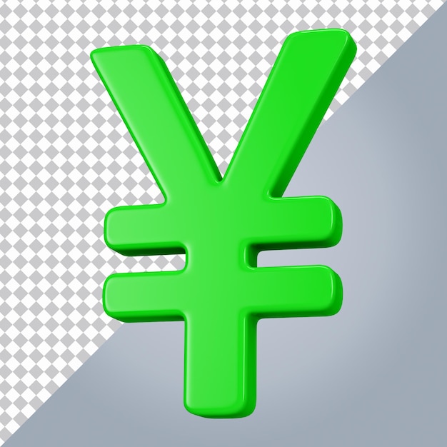 PSD yen-symbol 3d-symbol