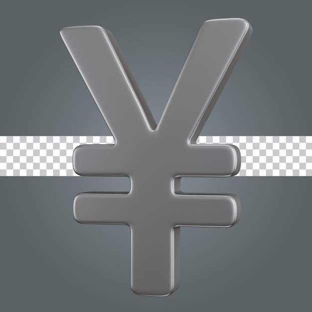 PSD yen-symbol 3d-symbol