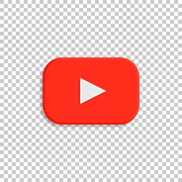 PSD youtube 3d icône psd isolé