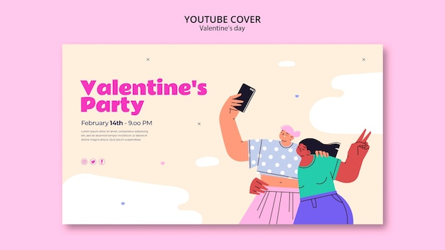 PSD youtube-cover zum valentinstag