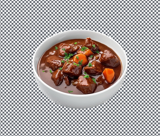 PSD yummy and delicious beef bourguignon isolado em fundo transparente