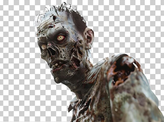 PSD zombie isolado em fundo transparente