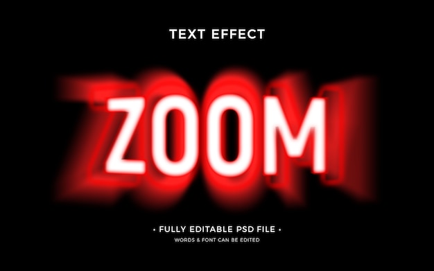 Zoom efeito de texto