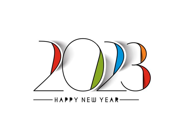 2023 Happy New Year Texte Typographie Design Patter Illustration vectorielle