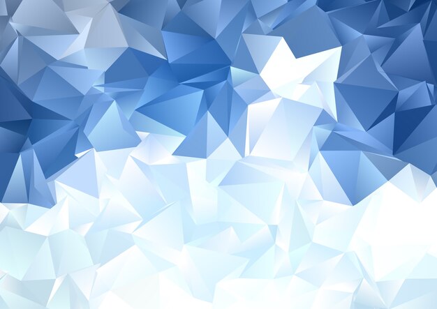 Abstrait avec un design low poly bleu glace