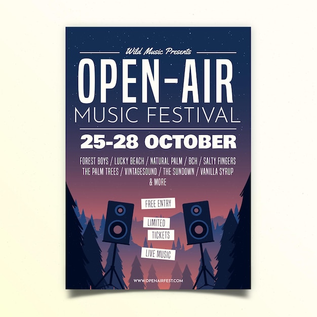 Affiche du festival de musique en plein air