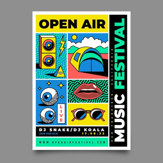 Affiche du festival de musique en plein air