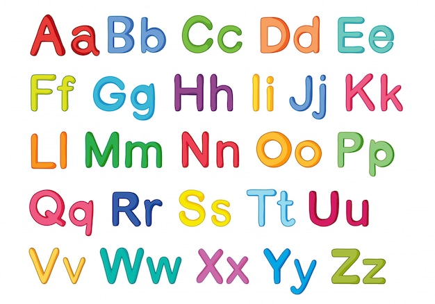 Vecteur gratuit alphabets anglais