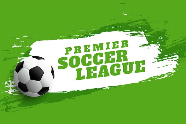 Vecteur gratuit arrière-plan réaliste de la premier league de football avec un effet grunge