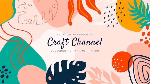 Art abstrait de la chaîne youtube artisanat dessiné à la main