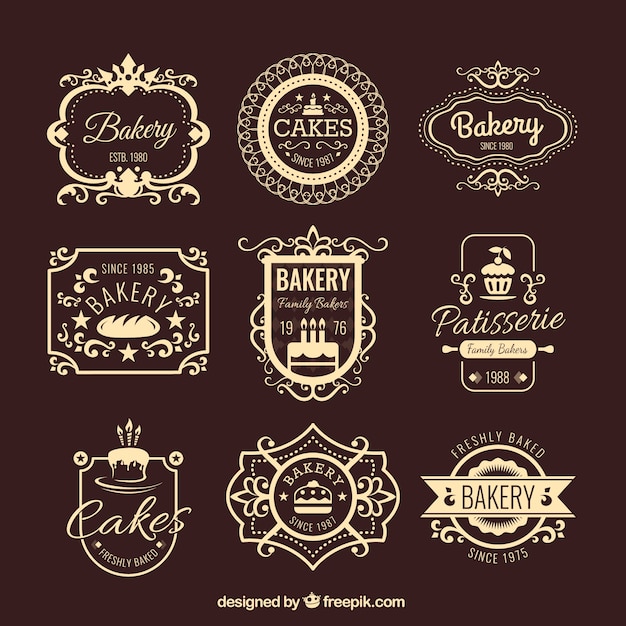 Badges de boulangerie Rétro