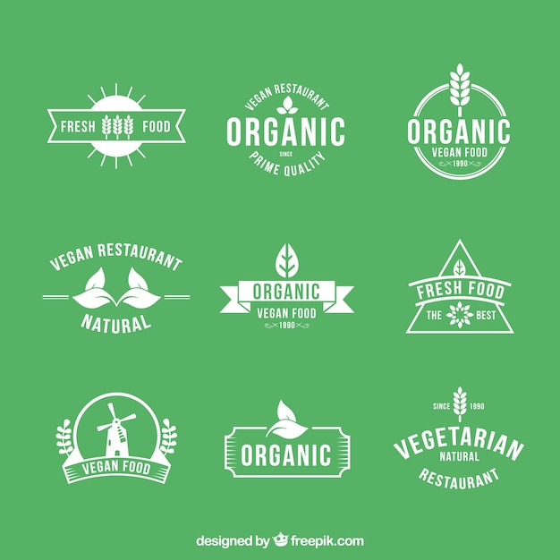 Vecteur gratuit badges organiques