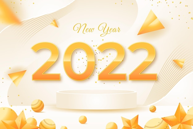 bannière de célébration du nouvel an 2022