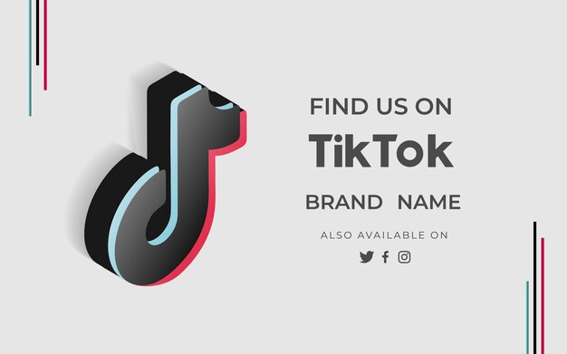 Bannière Nous trouver TikTok