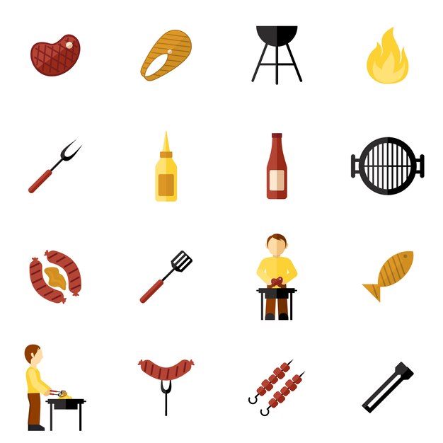 Bbq Grill Icon Flat