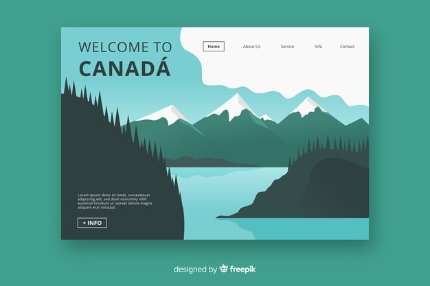 Bienvenue sur canada landing page