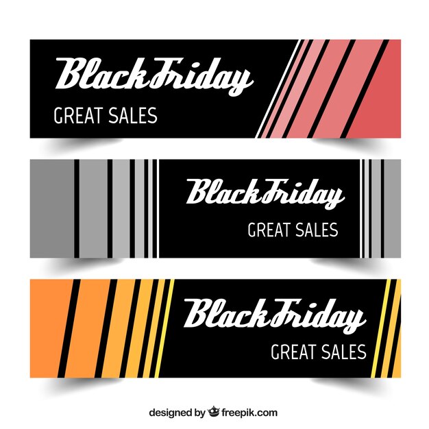 Black Friday Remise Banners Set