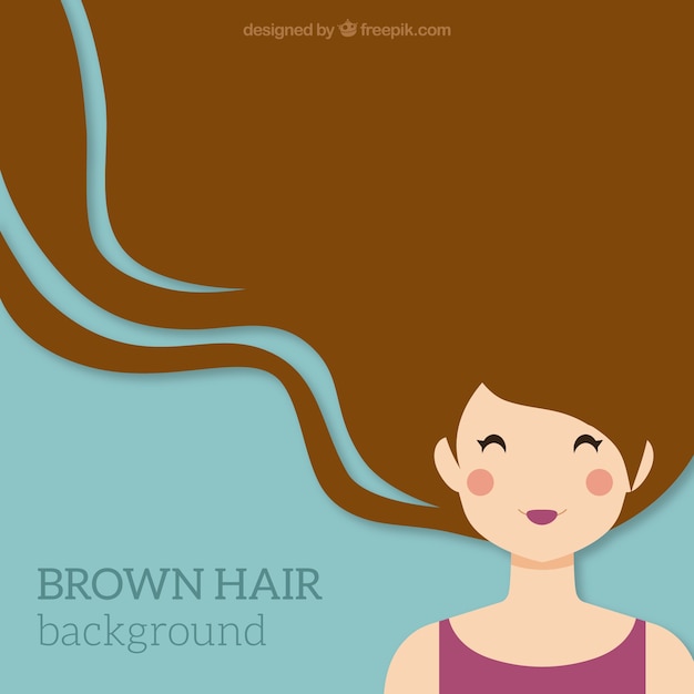 Vecteur gratuit brown cheveux fond