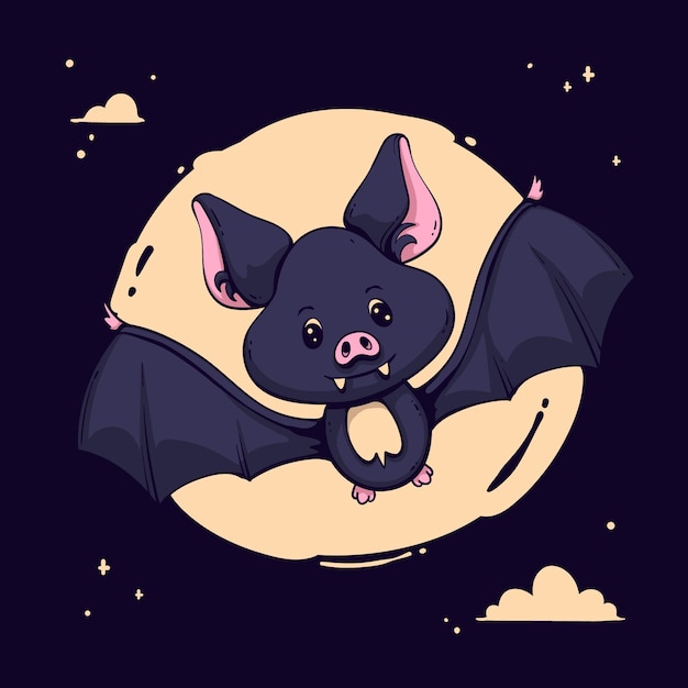 Vecteur gratuit chauve-souris d'halloween dessiné à la main