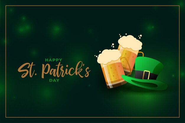 Chope à bière et chapeau de lutin pour l'événement de la Saint-Patrick