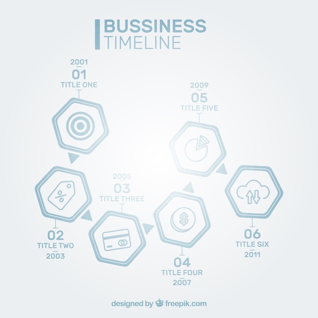 Vecteur gratuit chronologie de l&#39;entreprise coloré avec un design plat