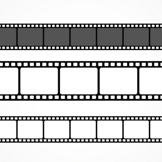 collection de bande de film vecteur dans différentes tailles