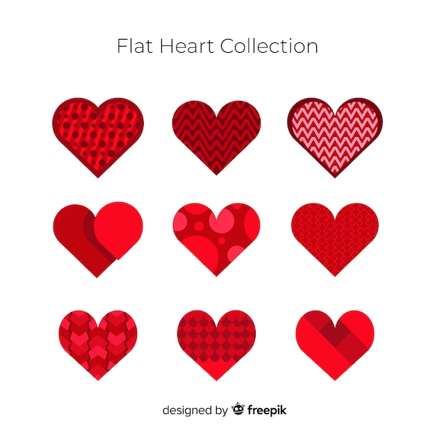 Collection coeur plat