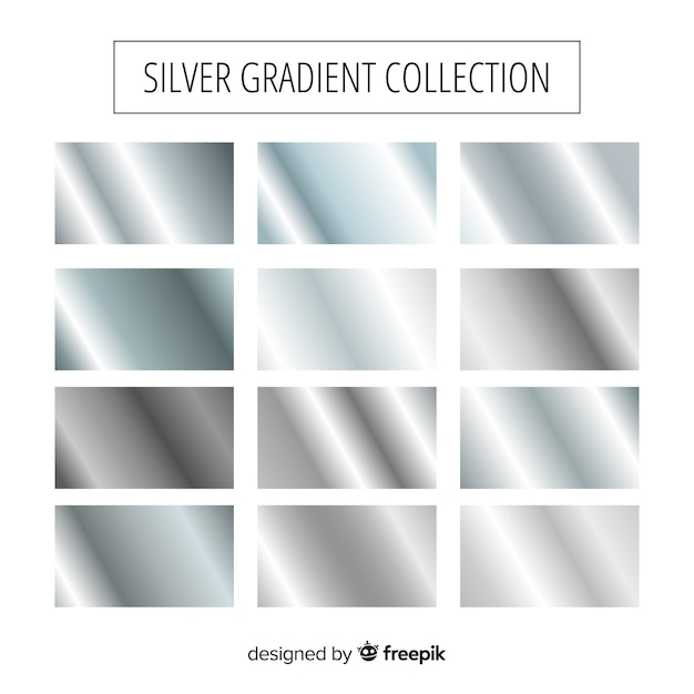 Collection de dégradé d&#39;argent