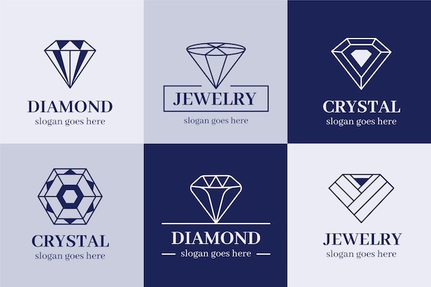 Collection de logo de diamant