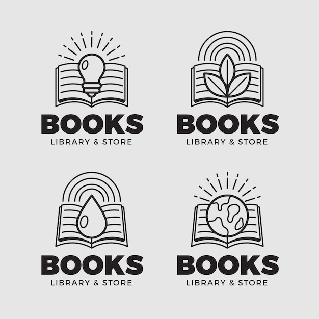 Collection de logo de livre