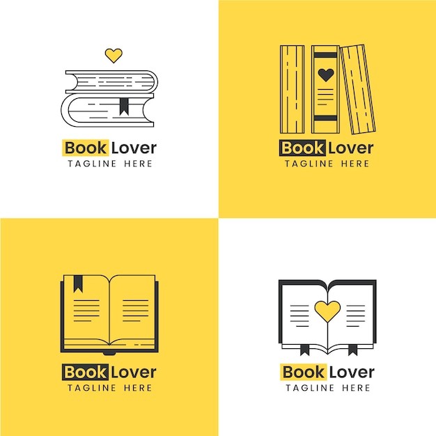 Collection de logo de livre