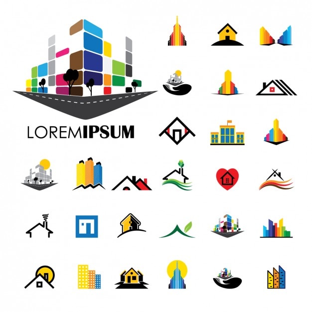 collection de logos de construction