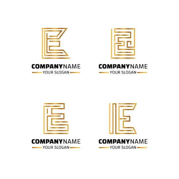 Collection de modèles de logo e design plat