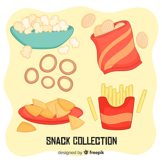 Vecteur gratuit collection de snacks