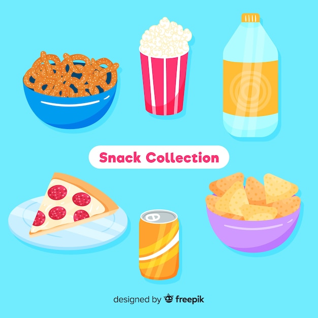 Vecteur gratuit collection de snacks