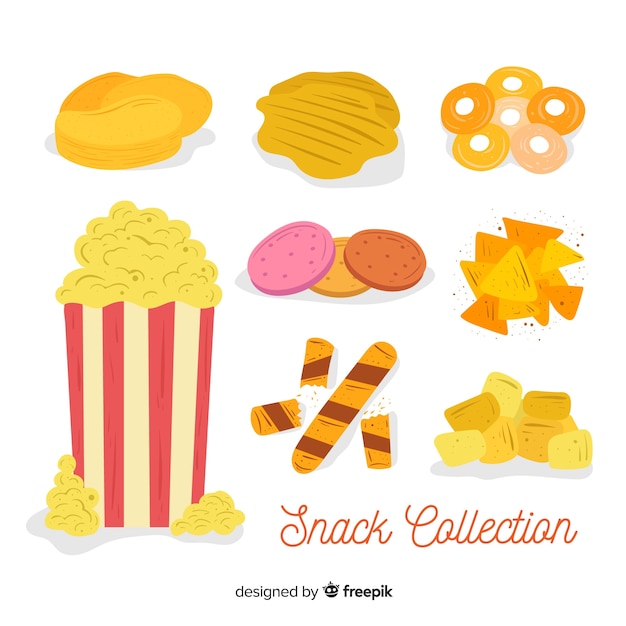 Vecteur gratuit collection de snacks