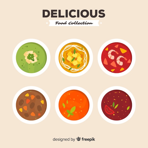 Collection de soupe délicieux