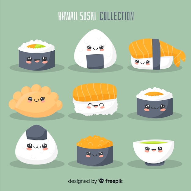 Collection de sushis Kawaii