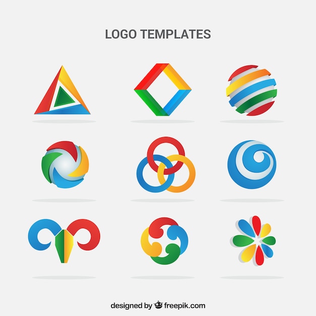 Colorful géométrique logo Pack