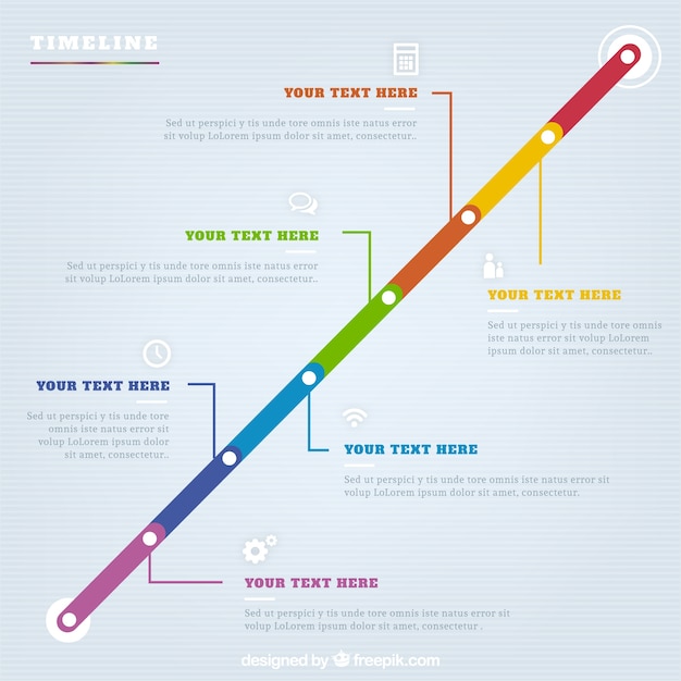 Vecteur gratuit colorful infographie calendrier