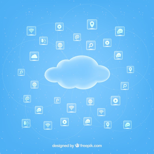 Vecteur gratuit concept de cloud computing infographie