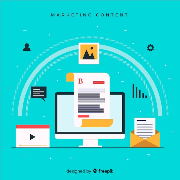 Vecteur gratuit concept de contenu marketing