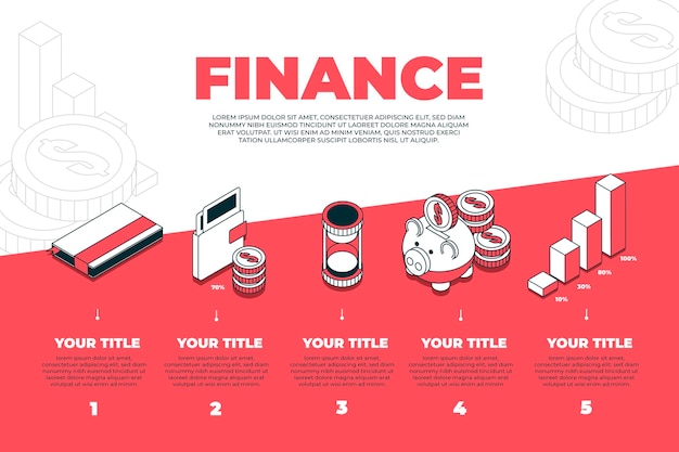 Vecteur gratuit concept d'infographie de finances