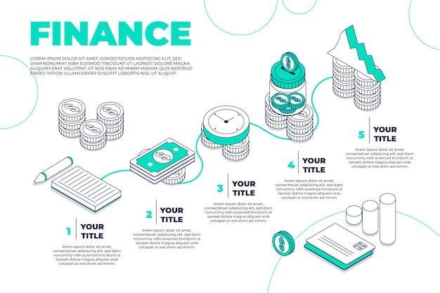 Vecteur gratuit concept d'infographie de finances