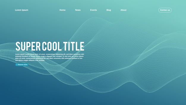 Vecteur gratuit conception abstraite de la page d'atterrissage. modèle de site web ou d'application. vague minimale abstraite colorée.