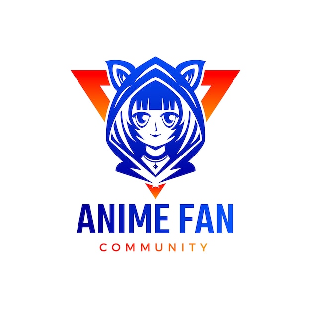 La conception du logo de l'anime en gradient