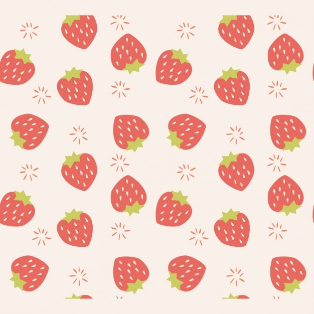 Vecteur gratuit conception fraises motif