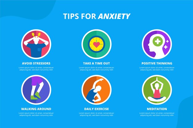 Conseils pour l'anxiété infographique