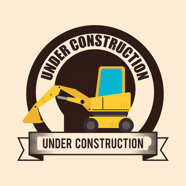 Vecteur gratuit en construction illustration