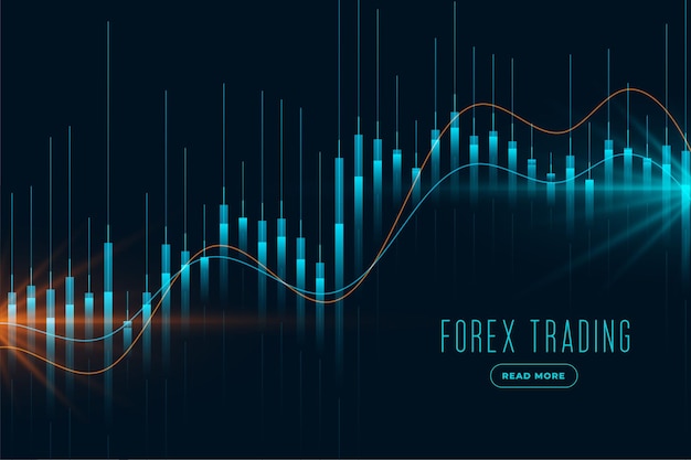 Vecteur gratuit contexte du marché boursier de trading forex